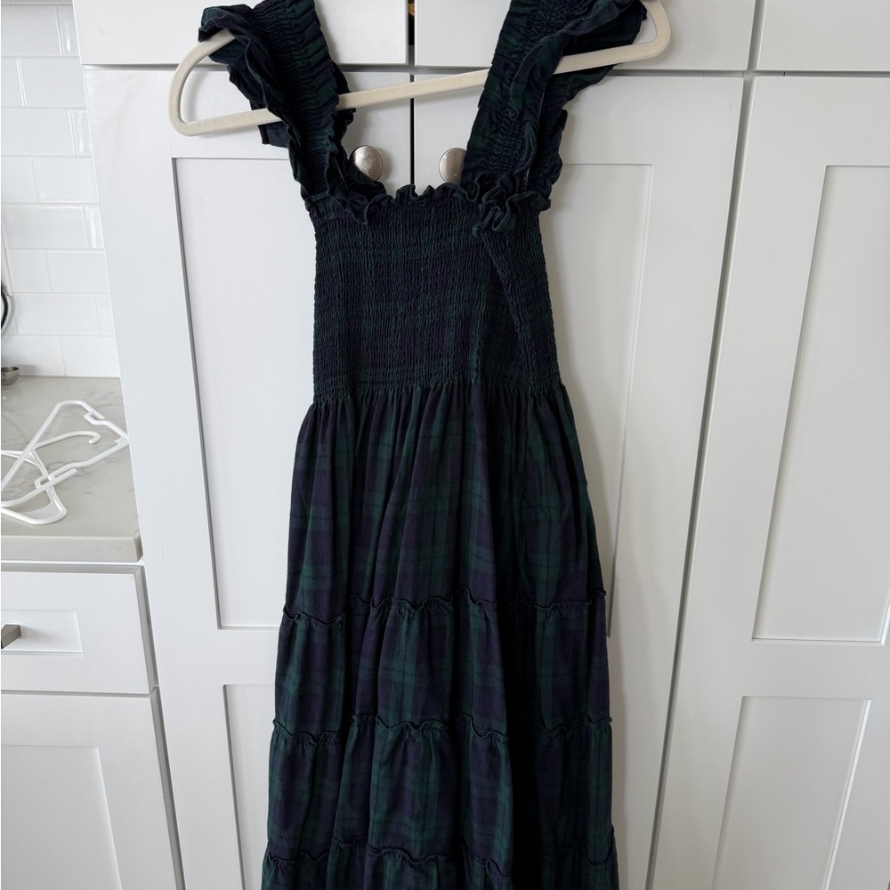 Hill House: Ellie Nap Dress in Dark Green Plaid - Picture 4 of 4